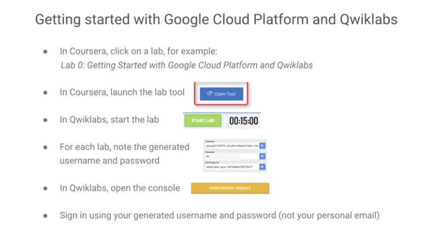 【Google ML】9 - Lab 0 - Intro to Qwiklabs - 每次在google雲端上開始lab前都要的事前準備與注意事項