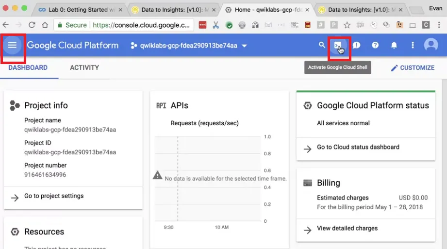 【Google ML】9 - Lab 0 - Intro to Qwiklabs - 每次在google雲端上開始lab前都要的事前準備與注意事項