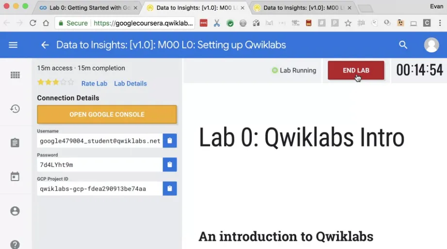 【Google ML】9 - Lab 0 - Intro to Qwiklabs - 每次在google雲端上開始lab前都要的事前準備與注意事項
