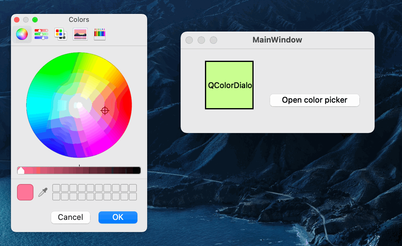 Featured image of post 【PyQt5】Day 23 - 使用系統內建的調色盤 QColorDialog，來替我們選擇顏色 QColor (Color Picker)